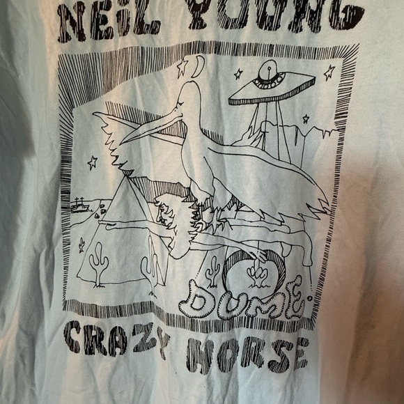 Neil Young Men's Sz L Crazy Horse Vintage 100% Cotton Tee *Flaw* - Picture 2 of 5